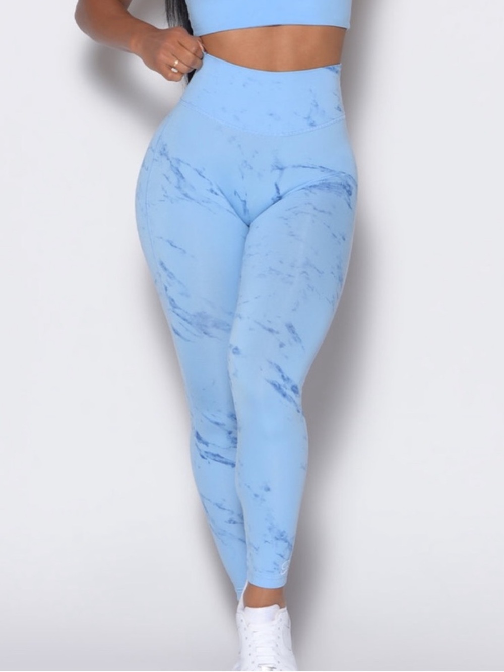 Bombshell Sportswear Light Blue Marble Leggings